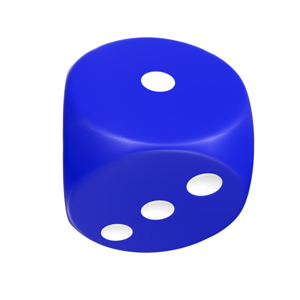 3D Rendering Of Dice Object png