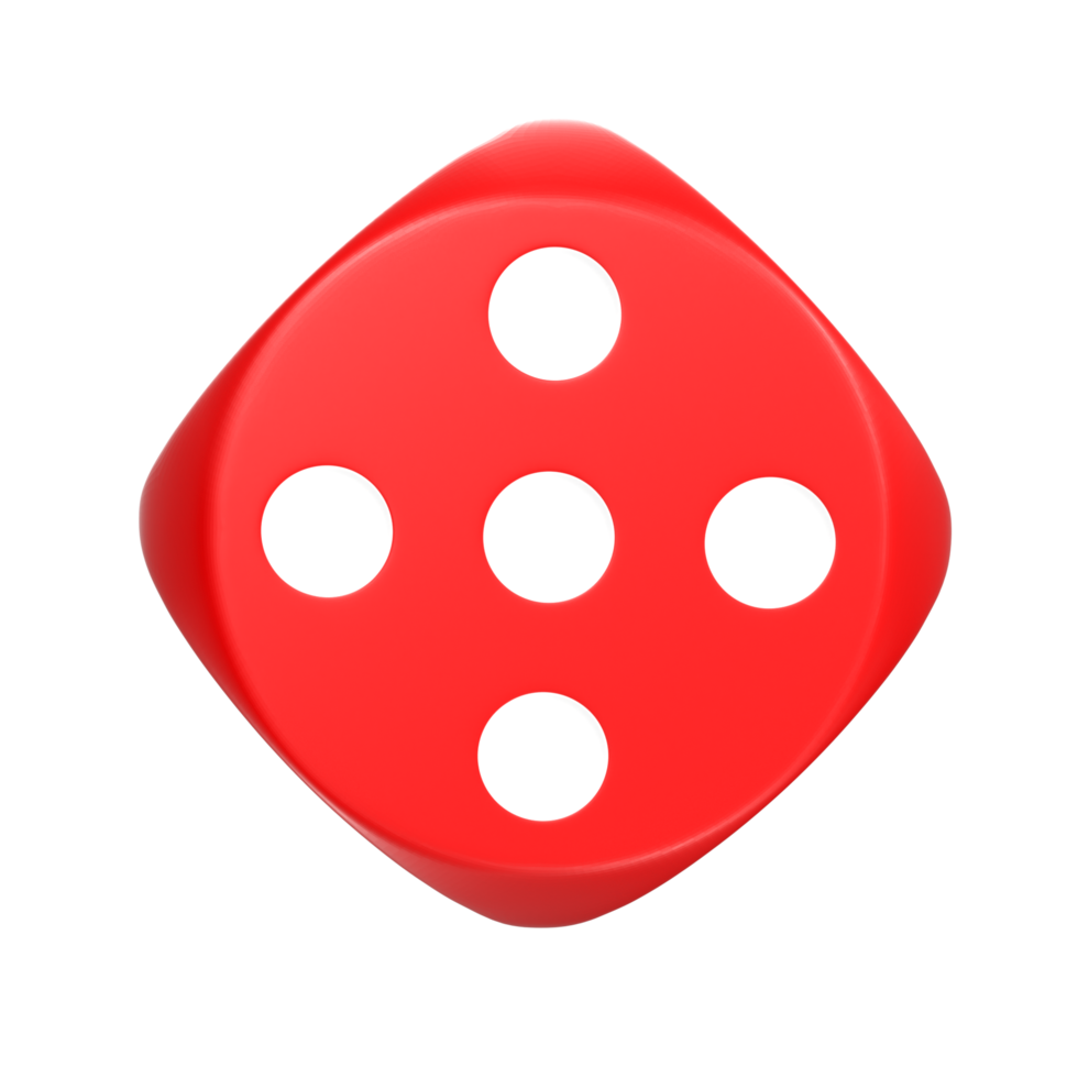 3D Rendering Of Dice Object png