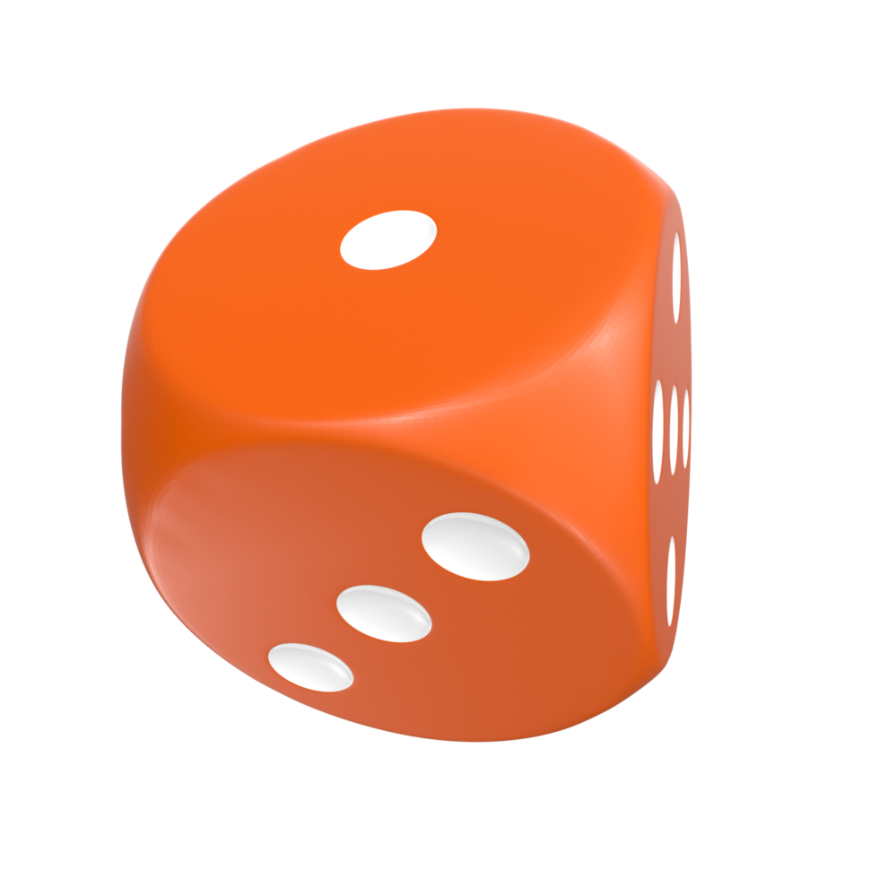 3D Rendering Of Dice Object png