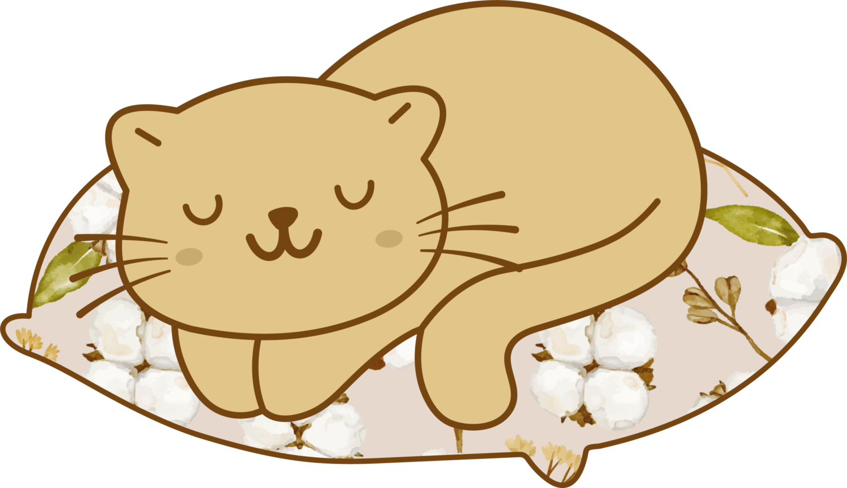 Desenhos Animados Desenhados à Mão E Clipart De Gato Amarelo PNG