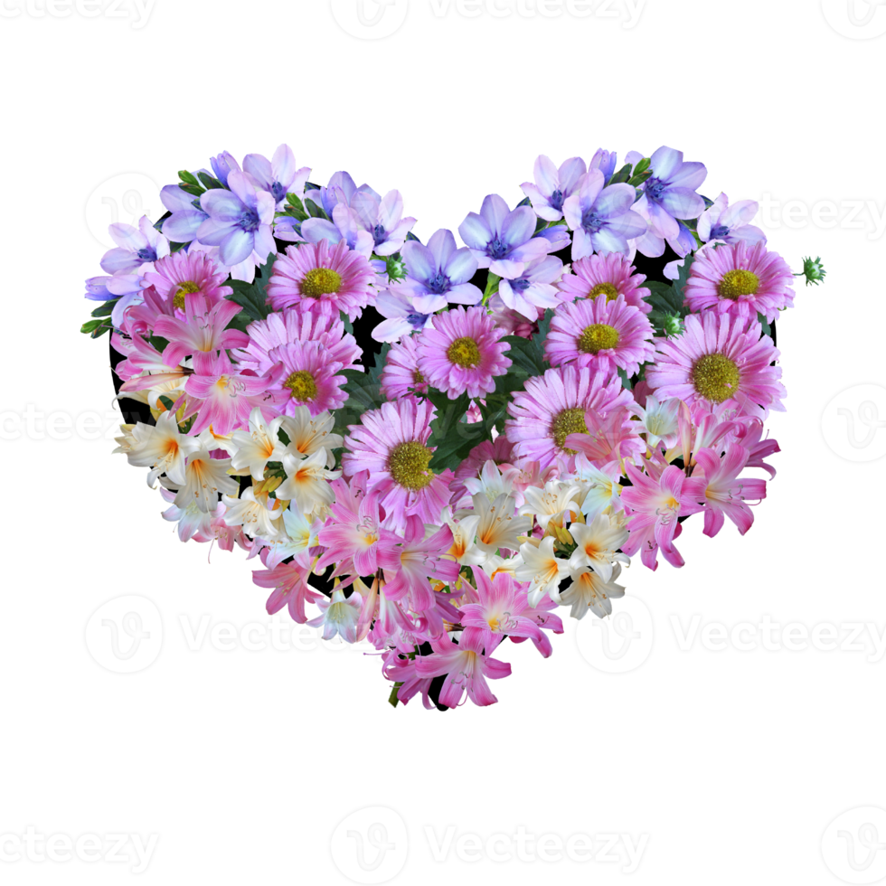 Flower Heart Clipart, Floral Heart, Heart PNG