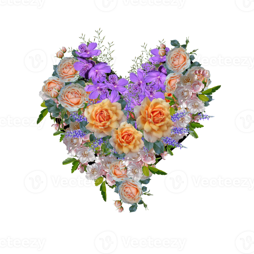 Flower Heart Clipart, Floral Heart, Heart PNG 17261371 PNG