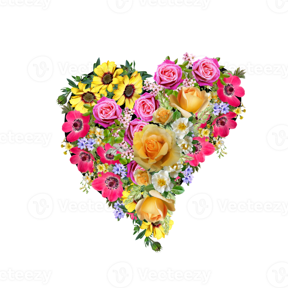 Flower Heart Clipart, Floral Heart, Heart PNG 17261390 PNG