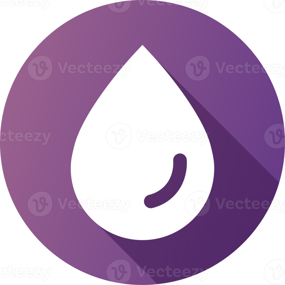 Water drop icon in flat design style. Liquid signs illustration. png