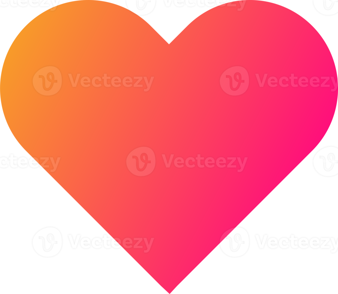 Heart icon in gradient colors. Love signs illustration. png