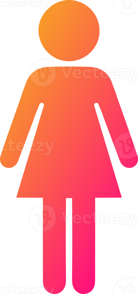 Gender icon symbols. Female sex signs illustration. png