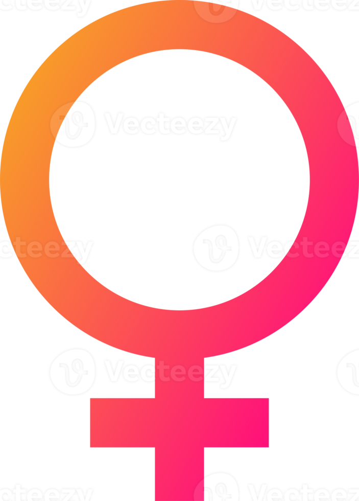 Symbolsymbole für das Geschlecht. Abbildung der weiblichen Geschlechtszeichen. png