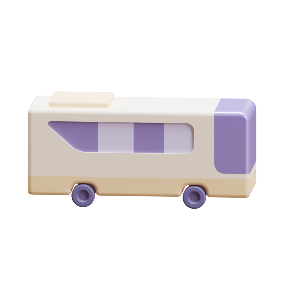 Ramadan Mudik Bus 3D Render Element png
