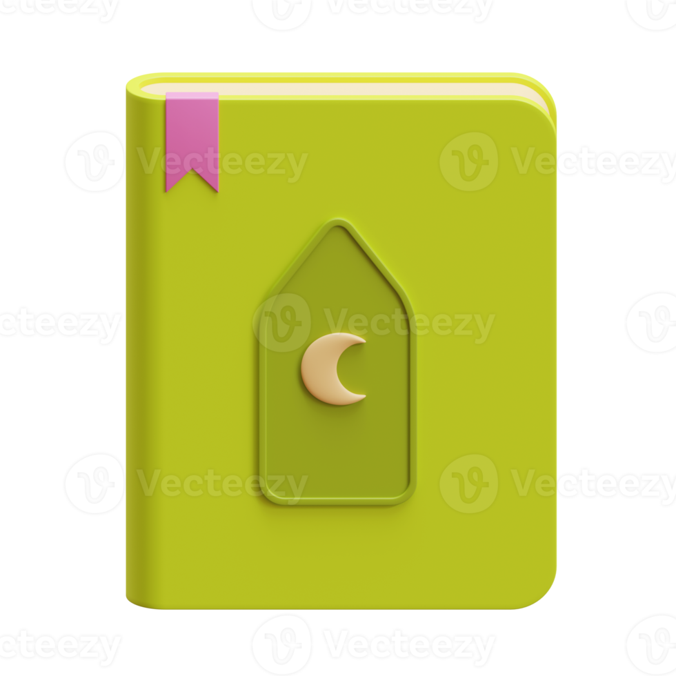 Ramadan koran 3d geven element png