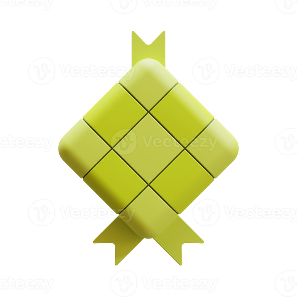 ramadan ketupat elemento de renderizado 3d png