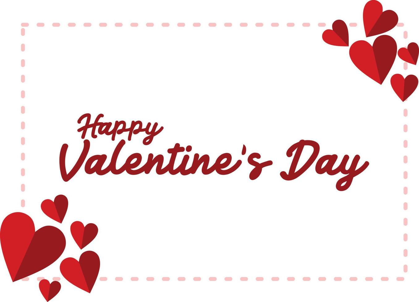 Happy Valentine day greeting banner vector