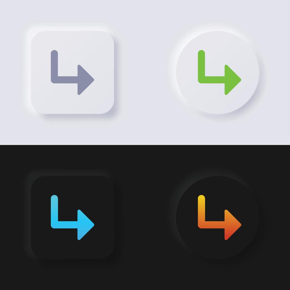 Arrow Icon set, Multicolor neumorphism button soft UI Design for Web design, Application UI and more, Button, Vector. vector