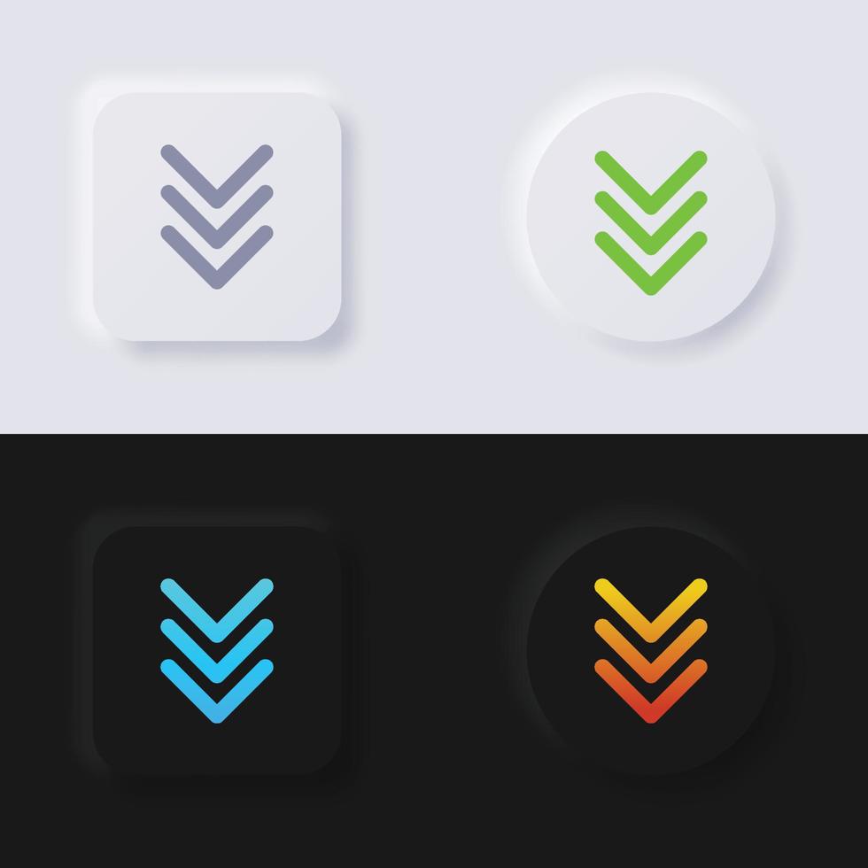 Arrow Icon set, Multicolor neumorphism button soft UI Design for Web design, Application UI and more, Button, Vector. vector