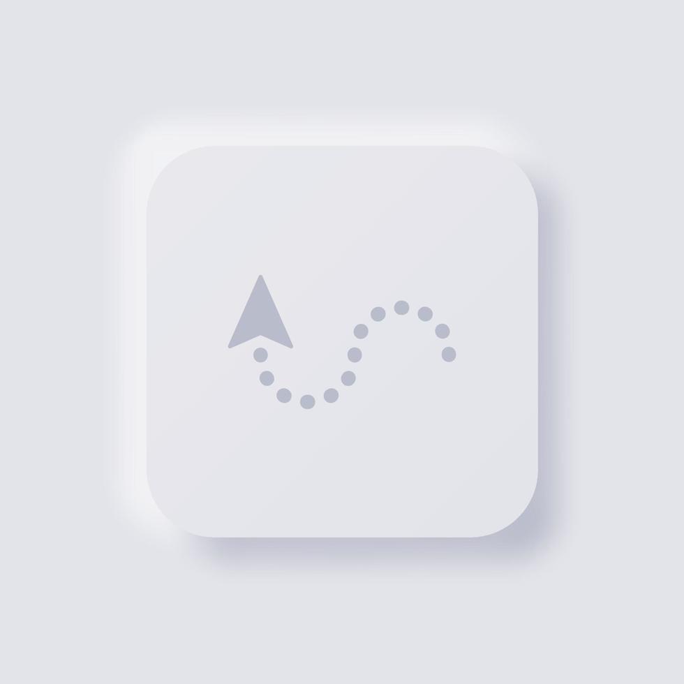 Arrow navigation icon, White Neumorphism soft UI Design for Web design, Application UI and more, Button, Vector. vector