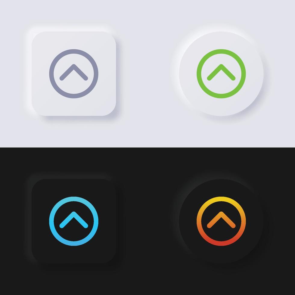 Shorten arrow button icon set, Multicolor neumorphism button soft UI Design for Web design, Application UI and more, Button, Vector. vector