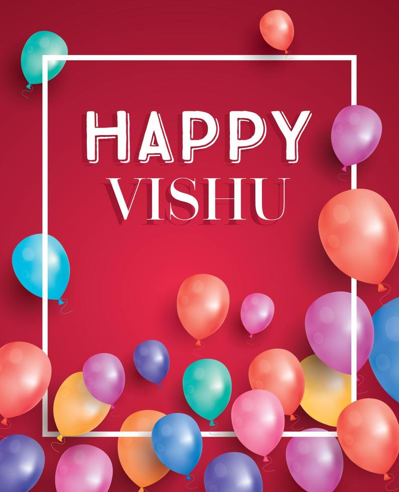 Happy Vishu. Hindu Festival Vishu Celebrated in Kerala India. vector