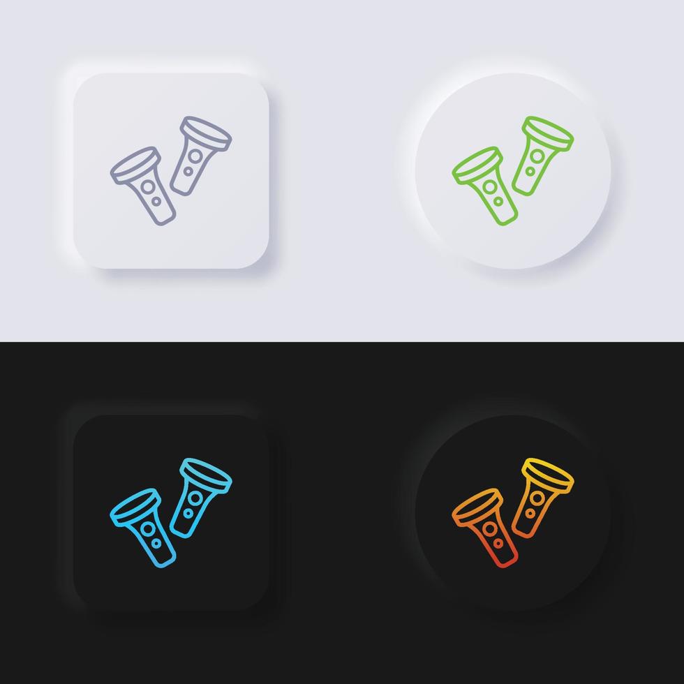 VR Controller icon set, Multicolor neumorphism button soft UI Design for Web design, Application UI and more, Button, Vector. vector