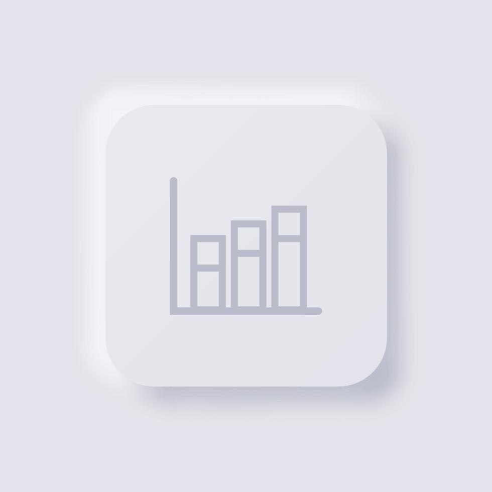 Graph icon, White Neumorphism soft UI Design for Web design, Application UI and more, Button, Vector. vector