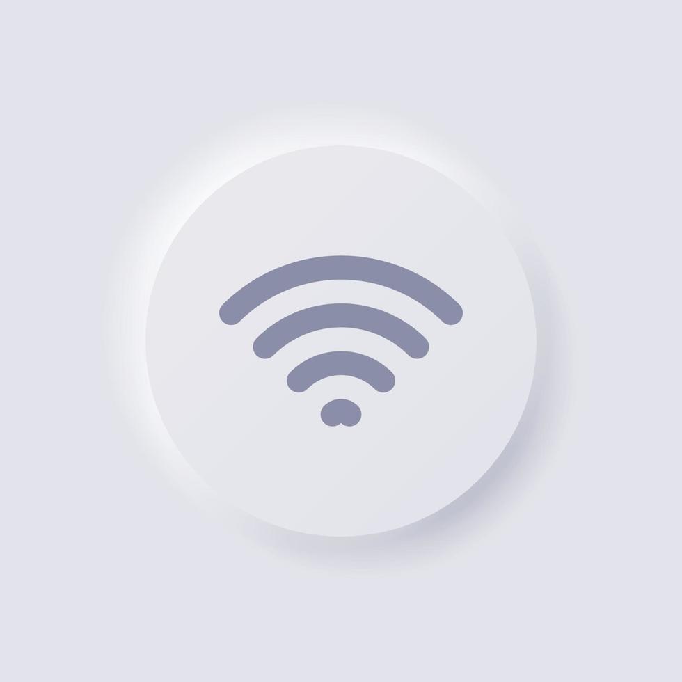 icono de símbolo de señal de Internet, diseño de interfaz de usuario suave de neumorfismo blanco para diseño web, interfaz de usuario de aplicación y más, botón, vector. vector