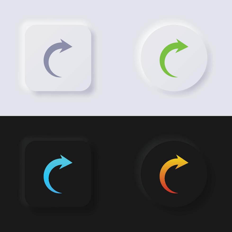 Arrow Icon set, Multicolor neumorphism button soft UI Design for Web design, Application UI and more, Button, Vector. vector