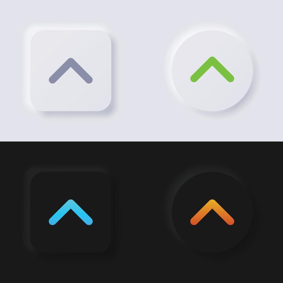 Shorten arrow button icon set, Multicolor neumorphism button soft UI Design for Web design, Application UI and more, Button, Vector. vector