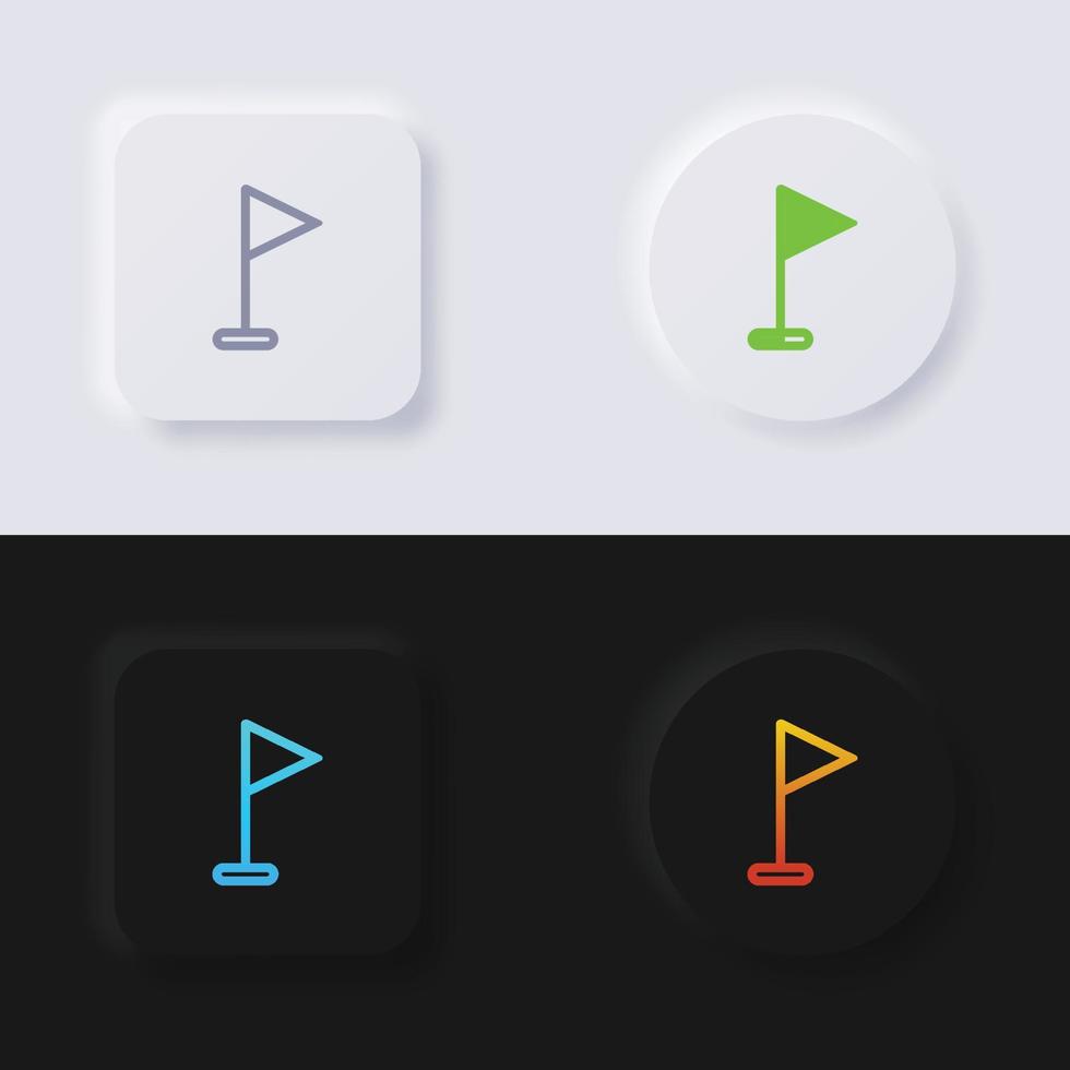 Flag icon set, Multicolor neumorphism button soft UI Design for Web design, Application UI and more, Icon set, Button, Vector. vector