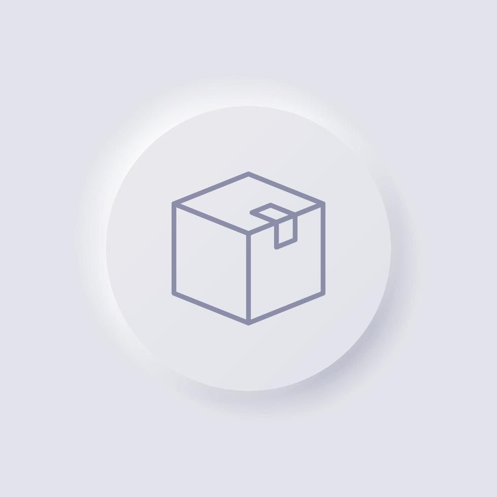 Box icon, White Neumorphism soft UI Design for Web design, Application UI and more, Button, Vector. vector