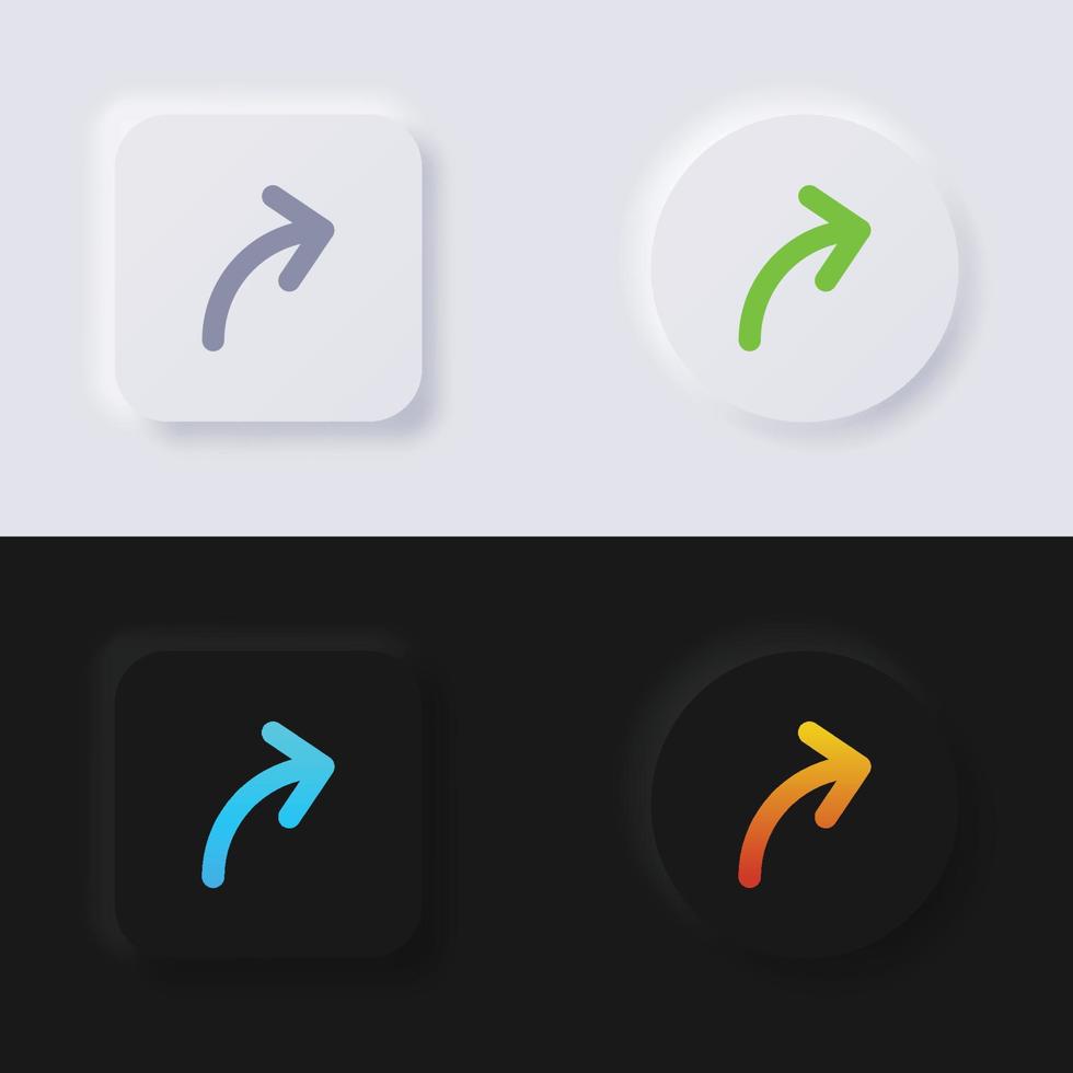Arrow Icon set, Multicolor neumorphism button soft UI Design for Web design, Application UI and more, Button, Vector. vector