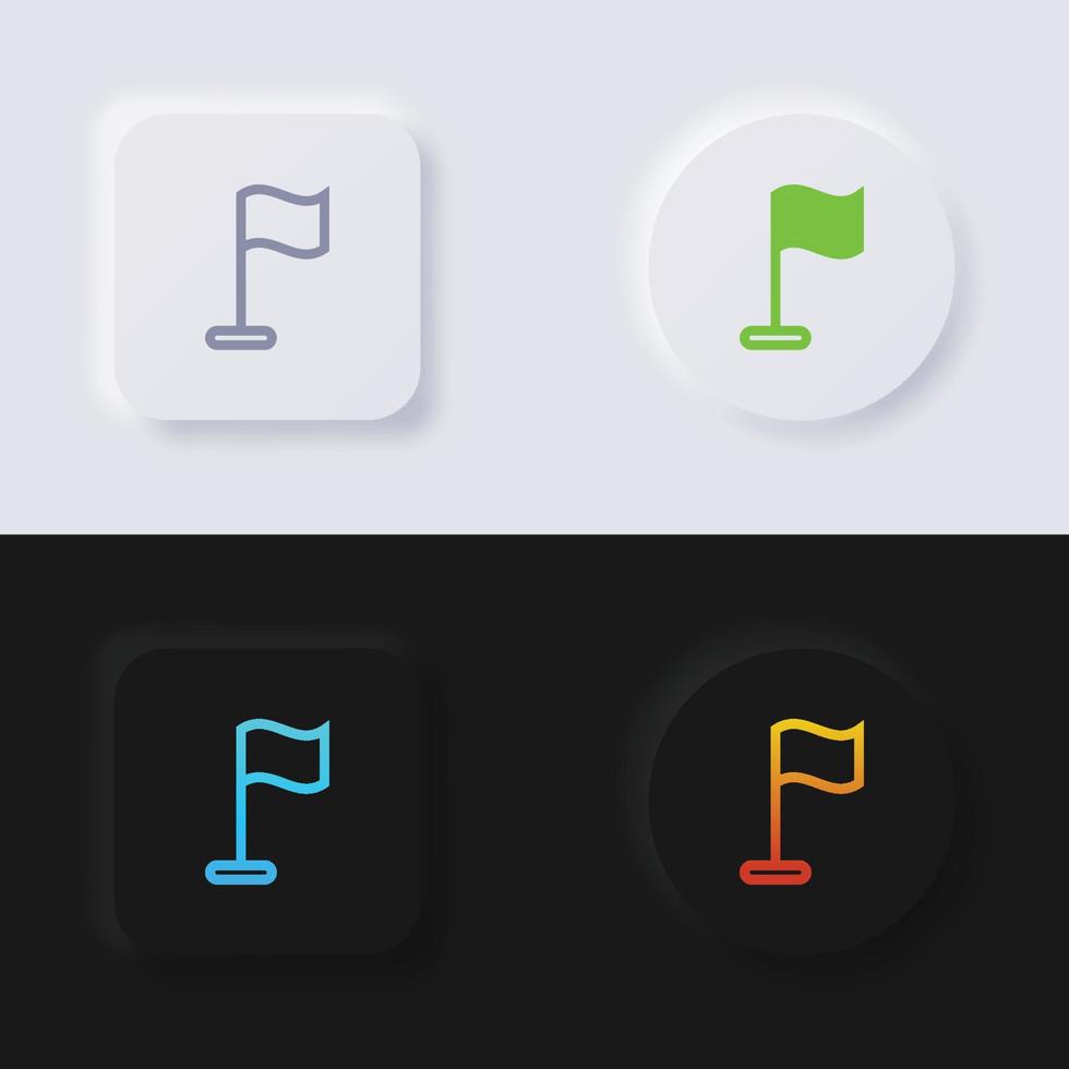 conjunto de iconos de bandera, diseño de interfaz de usuario suave de botón de neumorfismo multicolor para diseño web, interfaz de usuario de aplicación y más, conjunto de iconos, botón, vector. vector