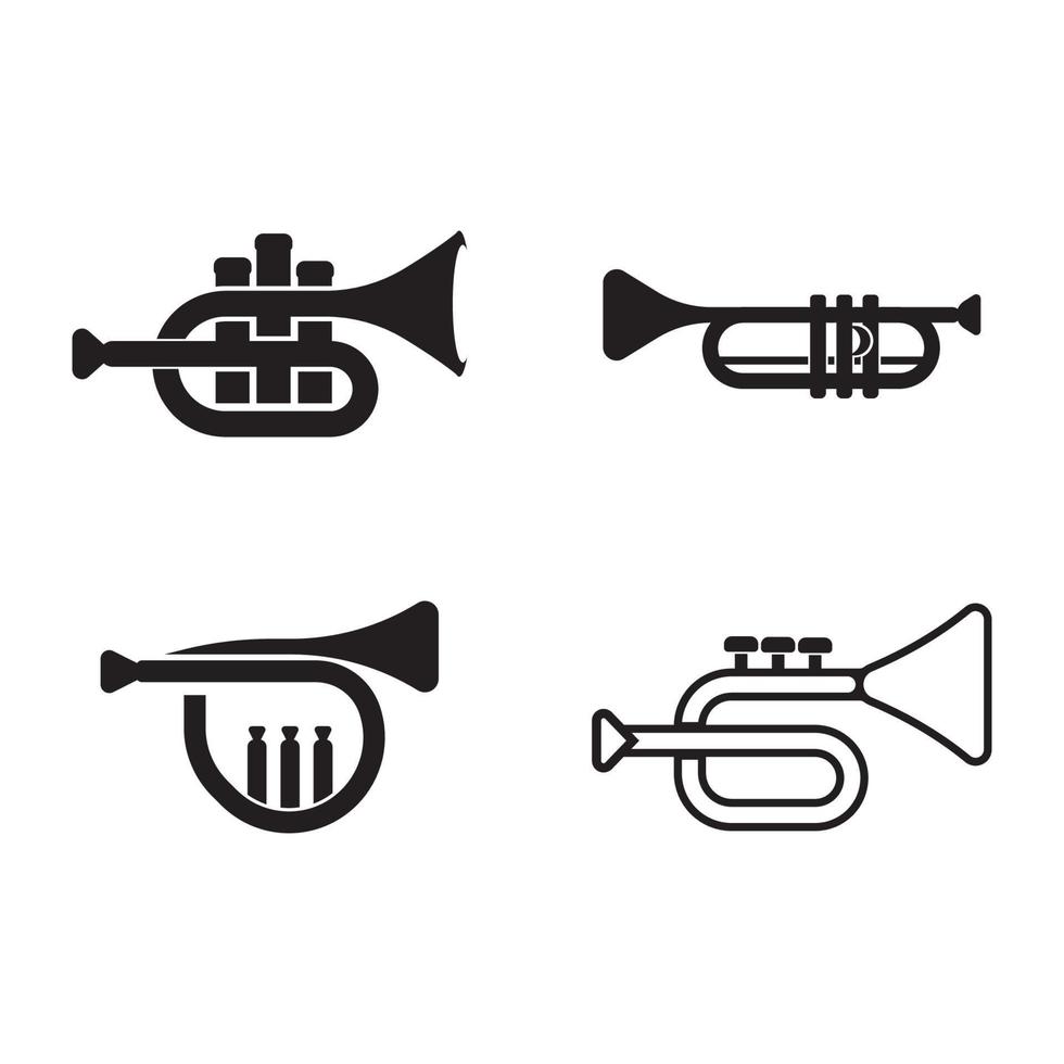 Classic trumpet logo,icon vector illustration design