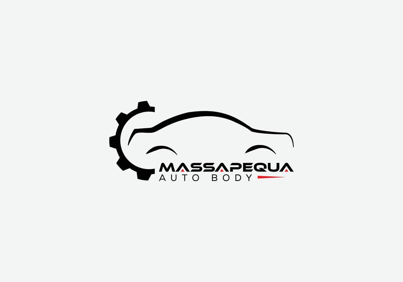 abstract car repair vector emblem minimalist logo design