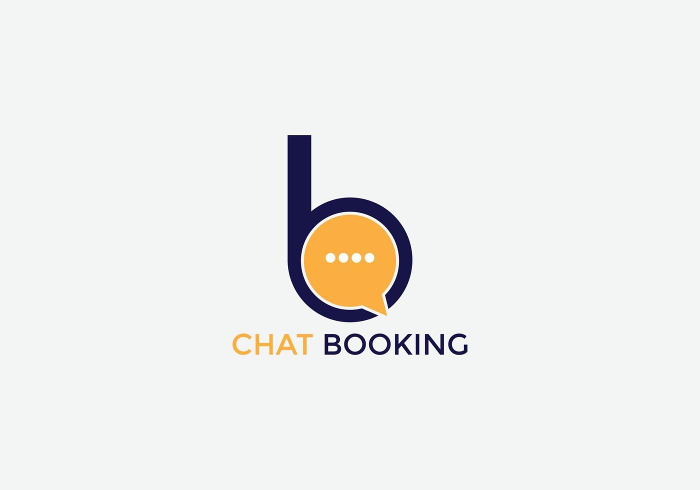 chat reserva resumen b letra moderno emblema logo vector