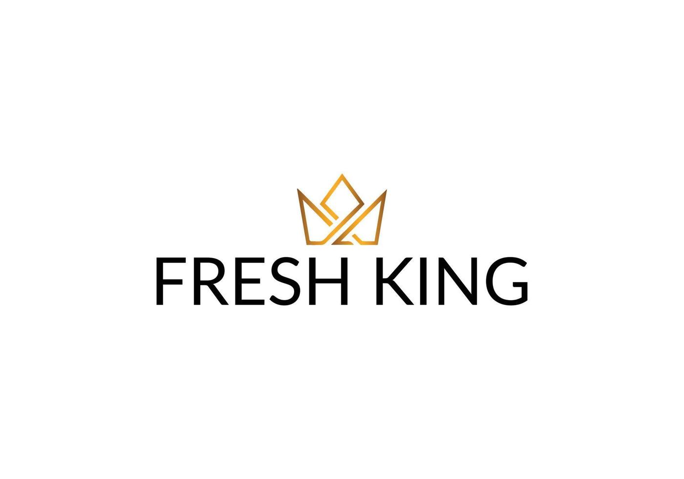 Fresh king Abstract crown emblem logo design vector