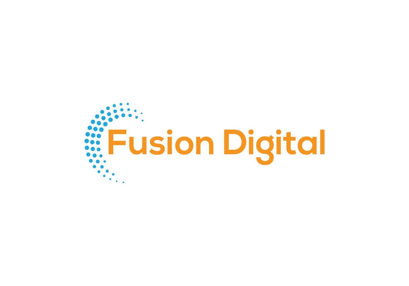 Fusion digital Abstract data logo design vector