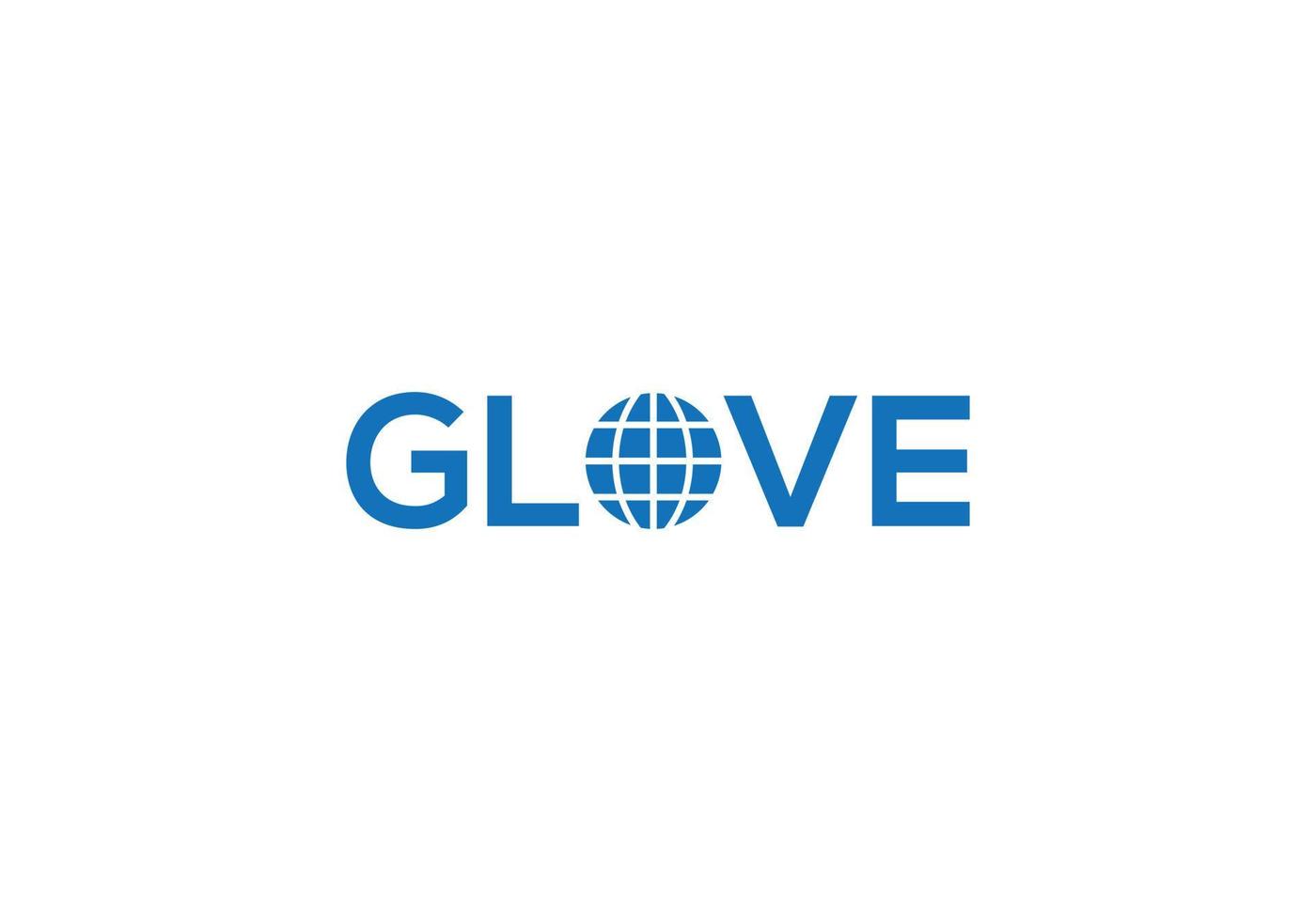 Abstract globe typography logo design vector
