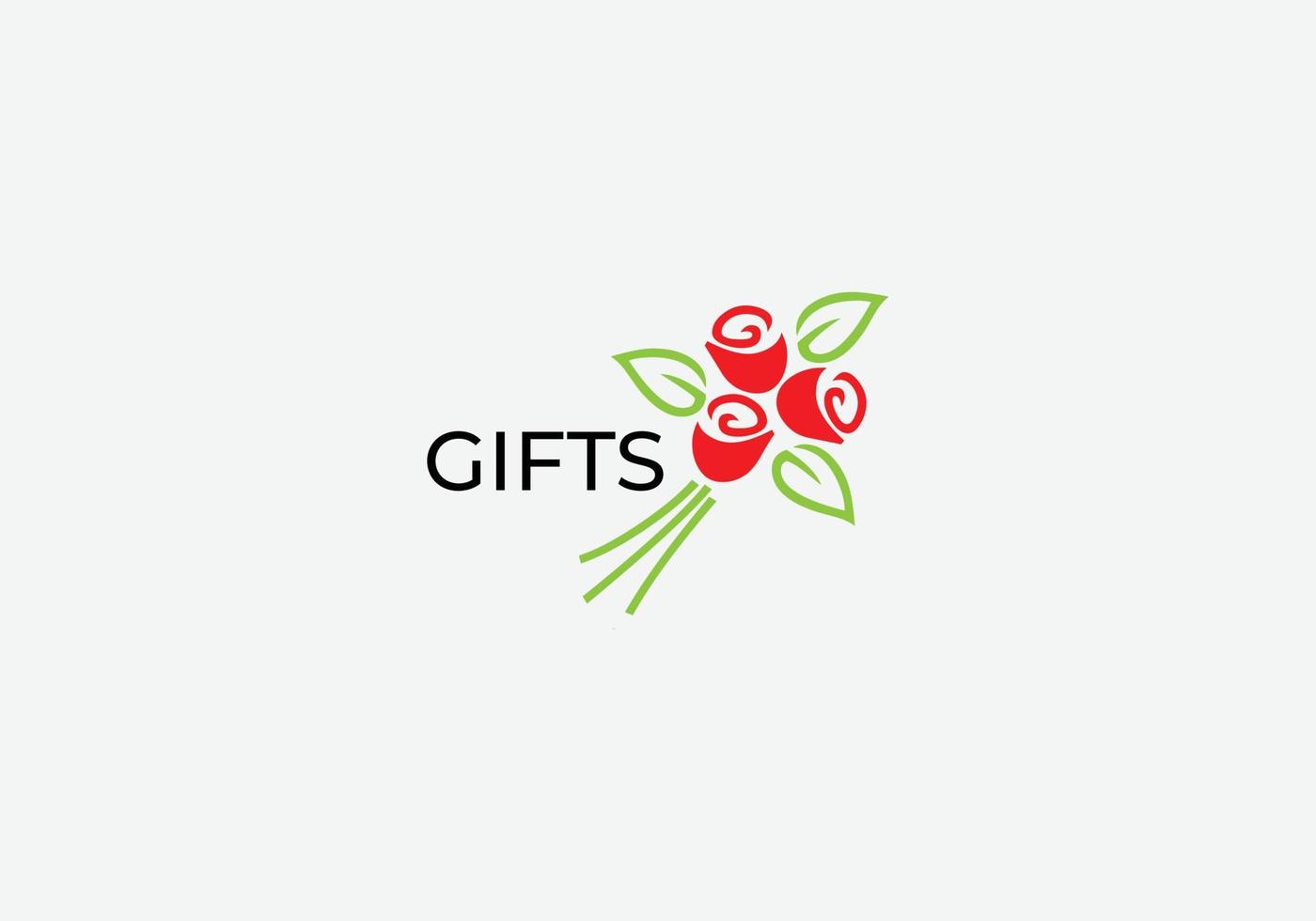 Gifts Abstract flower rose emblem logo design vector