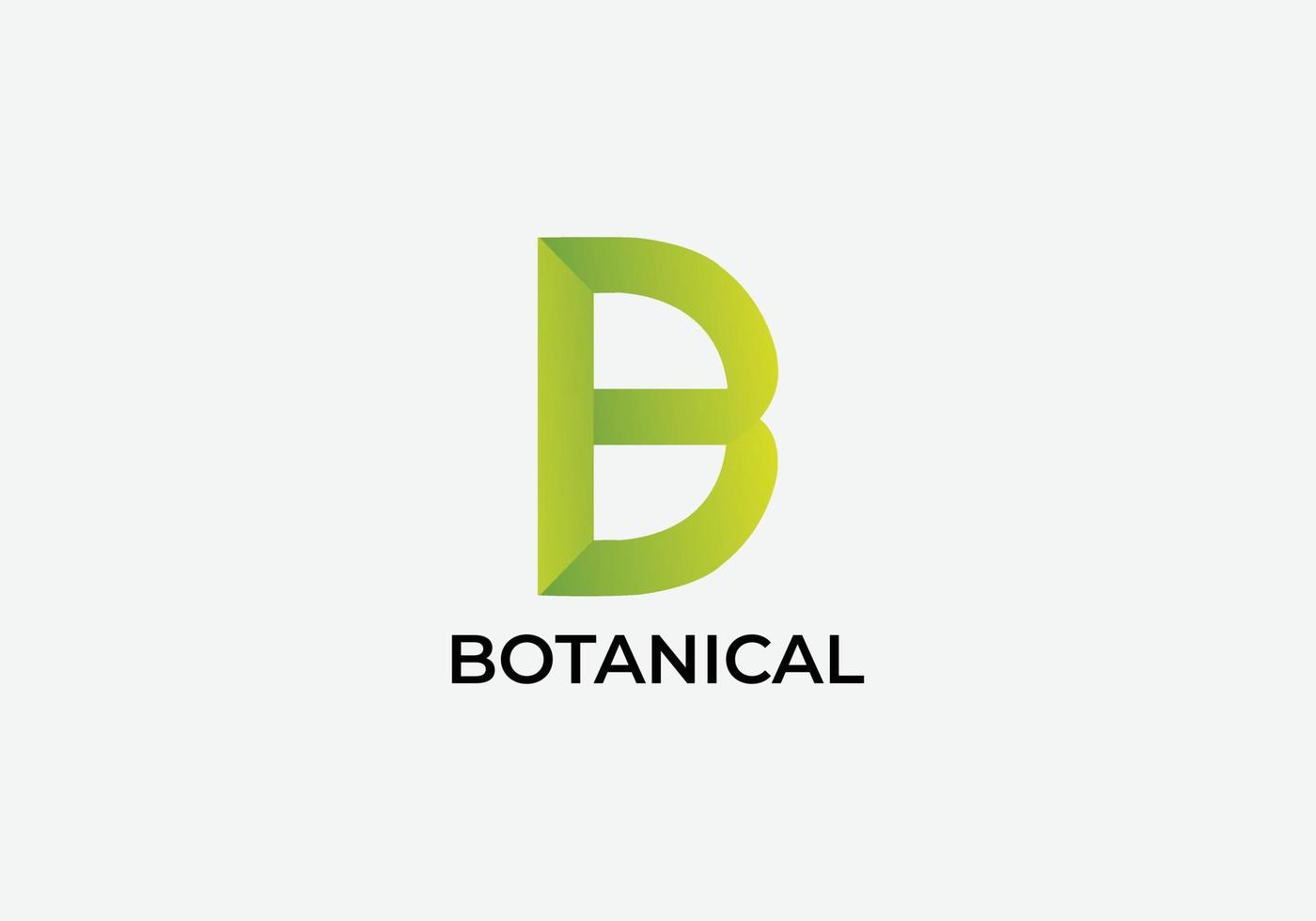 Abstract b letter modern initial logo design vector