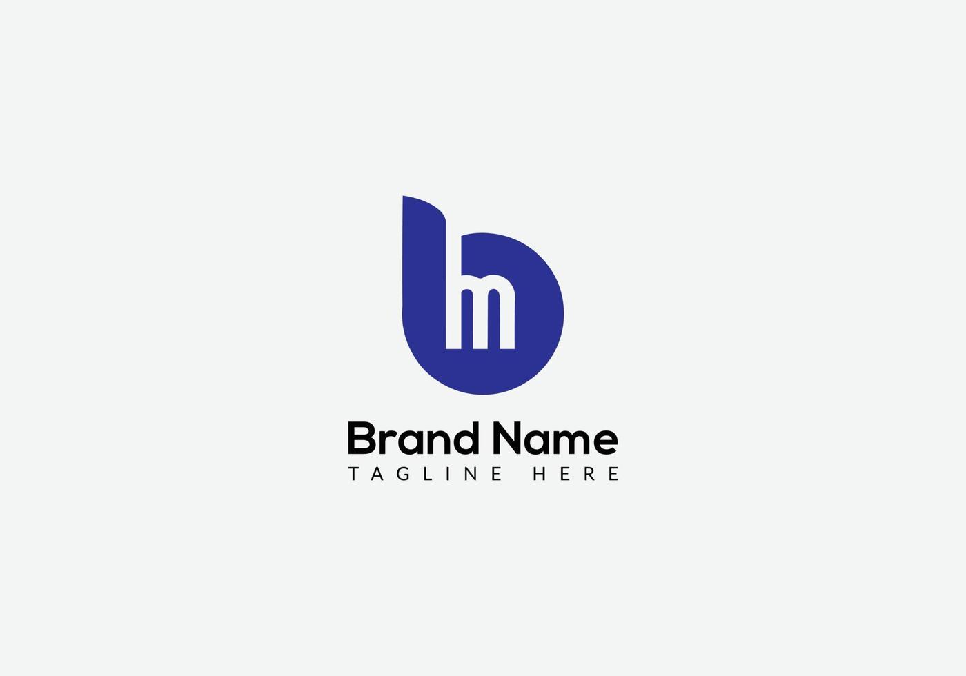 Abstract bm letter modern initial logo design vector