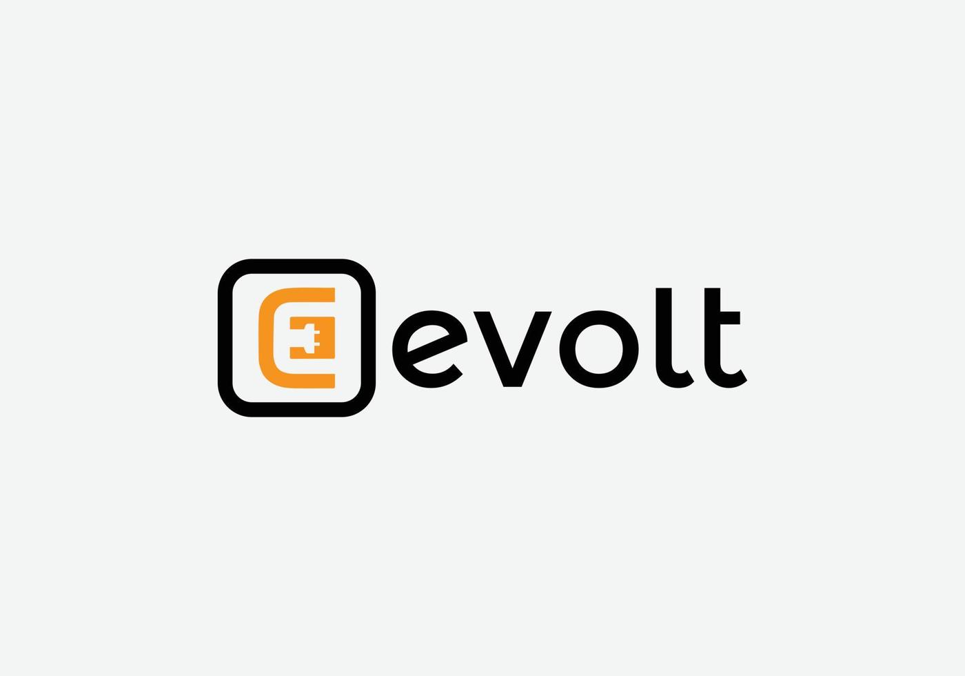 E-volt Abstract e letter modern minimalist tech emblem logo design vector