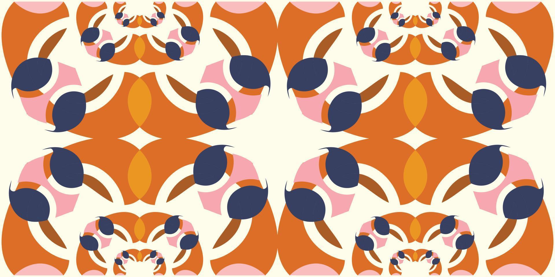 Modern abstract flower, leaf, seamless pattern. designed with creative ideas vector