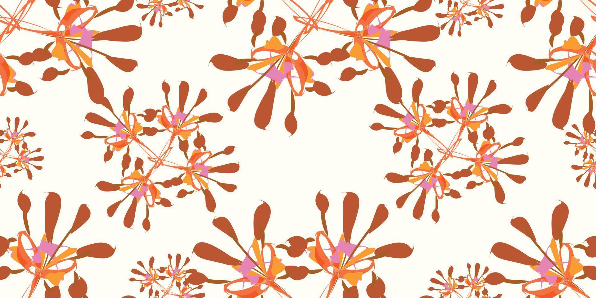 Modern abstract flower, leaf, seamless pattern. designed with creative ideas vector