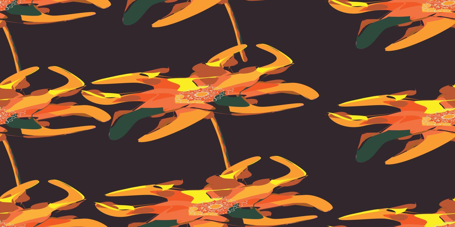 flor abstracta moderna, hoja, patrones sin fisuras. diseñado con ideas creativas vector