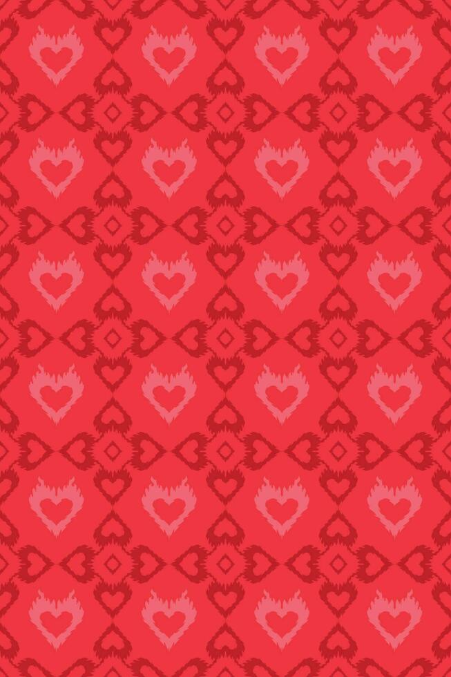 Seamless Love Pattern Background Vector Design, Repeating Heart Pattern Can Be Use for Background Needs.