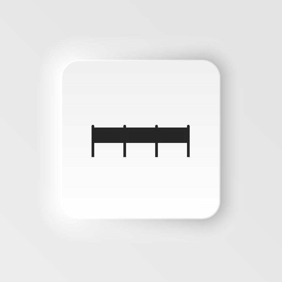 Blank bilboard neumorphic style vector icon for advertisement, Big board banner. on white background .