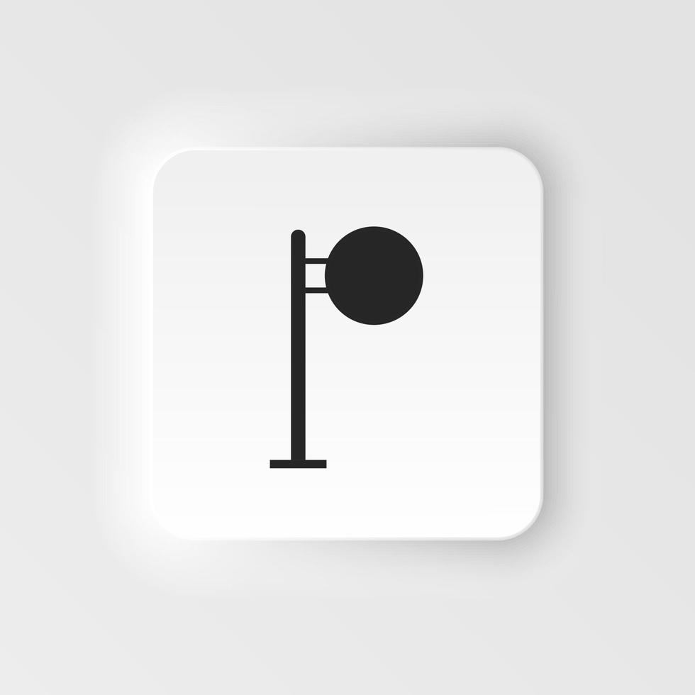 Blank bilboard neumorphic style vector icon for advertisement, Big board banner. on white background .
