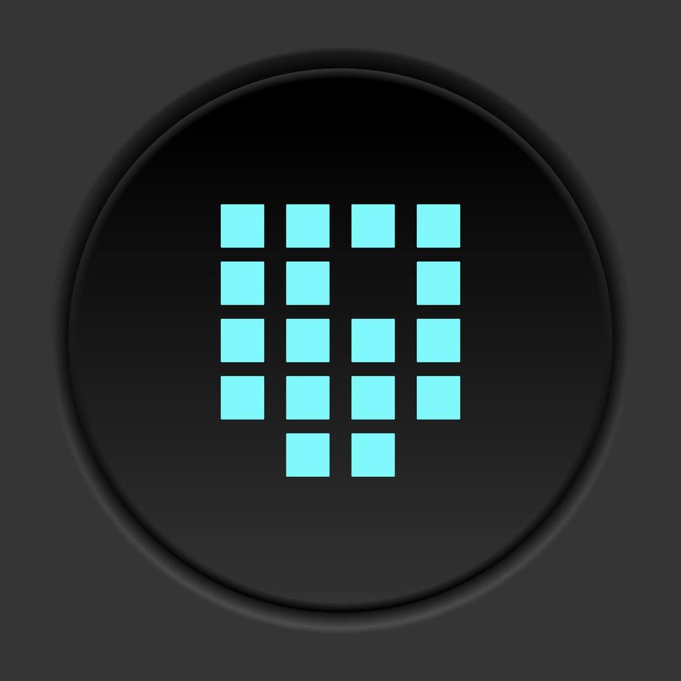 Round button icon, Sequence, biology. Button banner round, badge interface for application illustration on dark background vector
