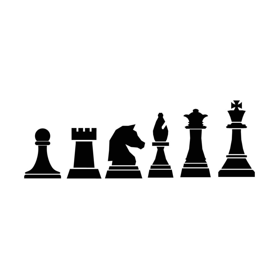 set chess icon vector