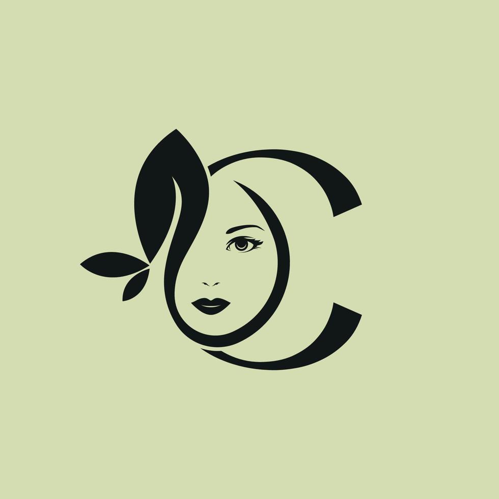 Vector Illustration of Monogram Beauty logo letter C