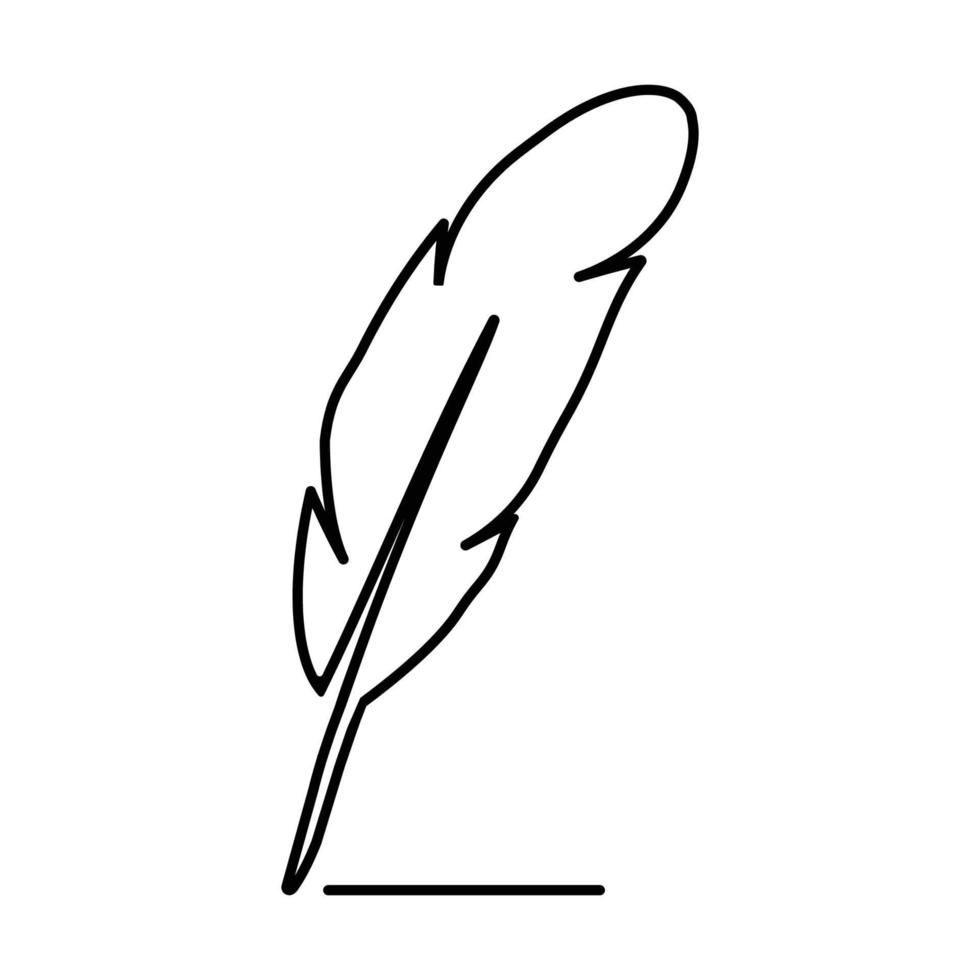 logotipo de la pluma de la pluma vector