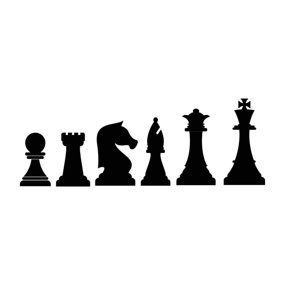 set chess icon vector